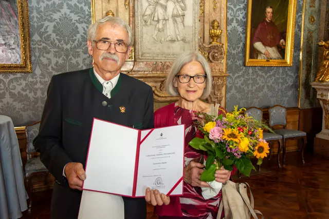Johann Tiefenbacher mit seiner Frau Marianne.
 | Foto: Stift Klosterneuburg/Christina Hiptmayr