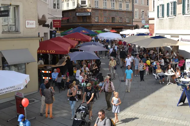 Die Linzergasse ist auch abseits der Feste beliebt.