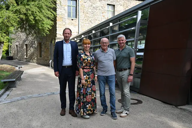 Magistratsdirektor Christian Schneider, Julia Edermayr 
(Büroleiterin des Bürgermeisters und Magistratsdirektors),  Innenstadtkoordinator Hans Stixenberger und Berglands Bürgermeister Walter  Wieseneder (v.l.). | Foto: Stadt Waidhofen a/d Ybbs