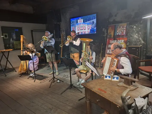 Das Konzert des Ensembles „Saitenblech“ im Radwerk IV in Vordernberg begeisterte das Publikum. | Foto: Freunde des Radwerkes IV