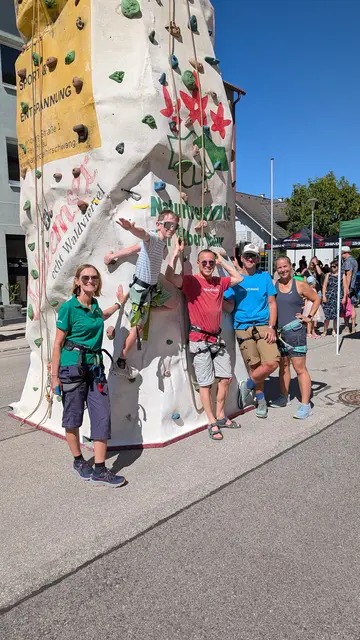 Kletterteam vlnr: Daniela, Laurin und Markus Haselhofer, Herbert Eibl und Michaela Richter | Foto: Naturfreunde