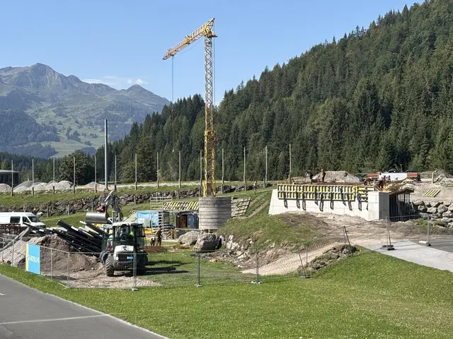 Bauarbeiten im Stadion- bzw. Zielbereich. | Foto: Klaus Kogler