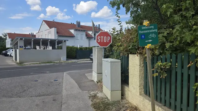 Umleitung des Thermenradwegs Euro Velo 9 | Foto: Radlobby WRN