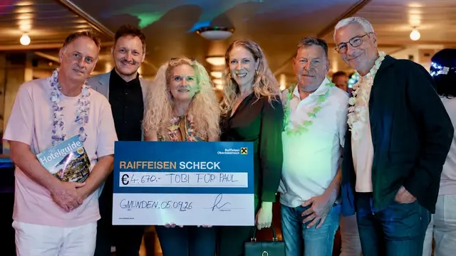 Ein Abend für den guten Zweck: Für Paul Seber aus Laakirchen wurden 4.670 Euro gespendet. | Foto: Daniel Wienerroither