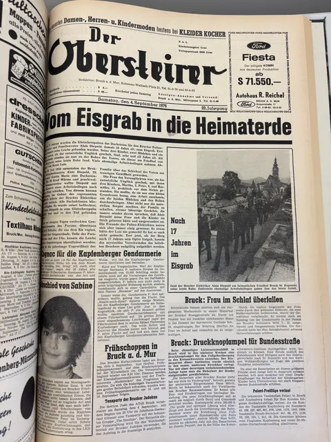 Der Obersteirer, Ausgabe vom 4. September 1976. | Foto: MeinBezirk