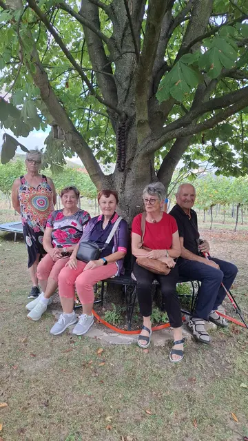 Ein paar der Statzendorfer Senioren im Schaugarten. | Foto: Geissberger