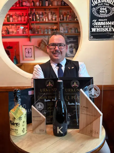 Staatsmeisterschaft der Barkeeper – Staatsmeister 2026, Sascha Riepl. | Foto: Austrian Bartenders Guild