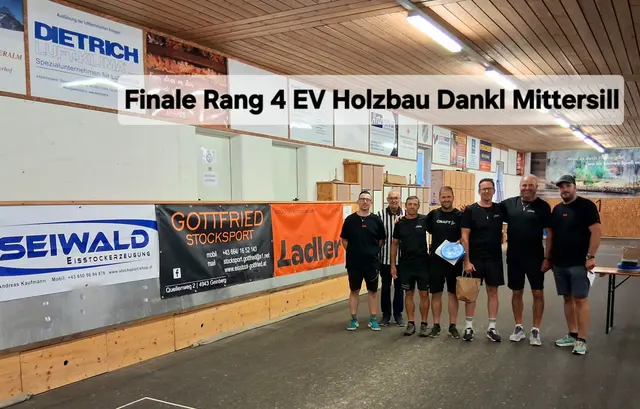 vl. Die Offiziellen Hans - Peter Marchetti, Schiri Anton Inwinkl, 3. Fritz Nindl, Hans Peter Baitz, Mario innerhofer und Sigi Wildhölzl EV Holzbau Dankl Mittersill mit den Organisator Manuel Wildhölzl.