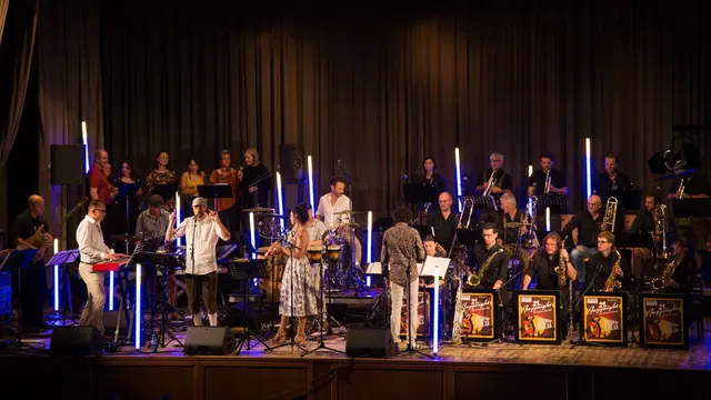 Nach sechsmonatiger Vorbereitungszeit verwandelt die Big Band Trofaiach die Sporthalle bei der Trofaiacher Jazznight wieder in einen stimmungsvollen Konzertsaal.  | Foto: j.teichert