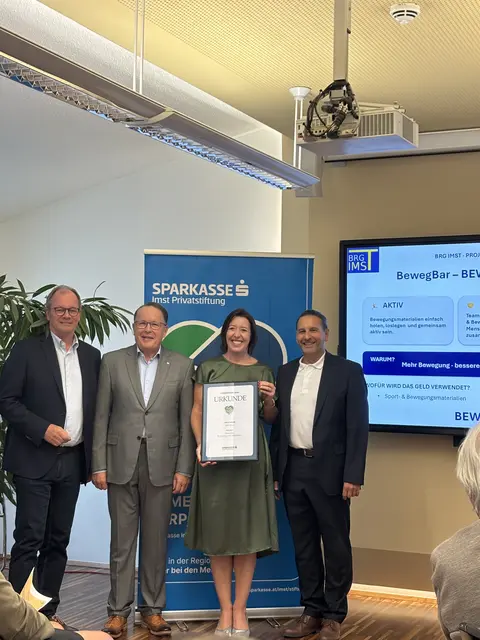 BRG Imst mit dem Projekt „BewegBar – Bewegung zum Mitnehmen“. | Foto: Forgo