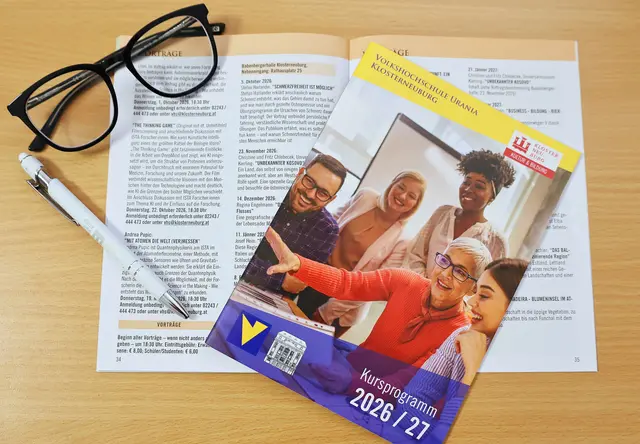 Das neue Programm bietet ein breit gefächertes Bildungsangebot, das von bewährten Klassikern bis hin zu neuen Impulsen reicht. | Foto: Stadtgemeinde Klosterneuburg/Lutz