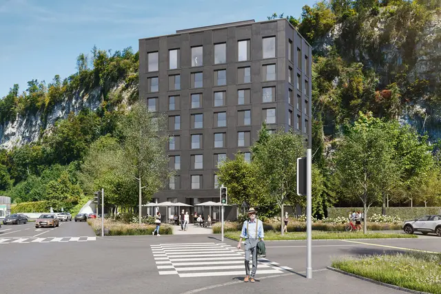 Wo einst das „Gasthaus Unterm Kapf“ stand, soll nun ein neues Hotel entstehen. | Foto: Geisinger Immobilien GmbH