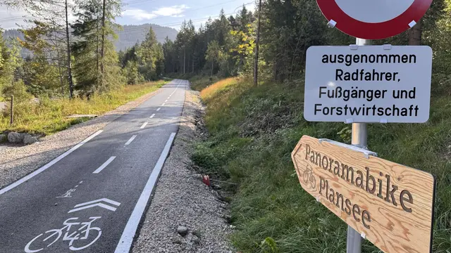 Da geht es rauf: Der neue Radweg in Richtung Plansee. | Foto: MeinBezirk/Günther Reichel
