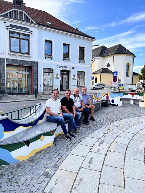 Bürgermeister David Süß, Vizebürgermeister Franz Pichler, Stadtrat Walter Hoffmann und Stadtrat Tobias Spazierer. | Foto: Stadtgemeinde Schrems