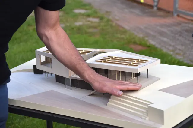 So soll das zukünftige Tennishaus aussehen.  | Foto: Barbara Fluckinger