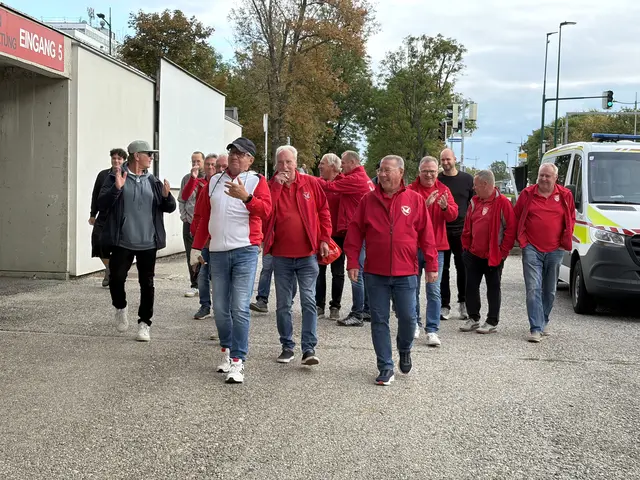Fanmarsch der "Grauen Falken" in die Datenpol Arena zum Spiel gegen Admira Wacker. | Foto: Gaube