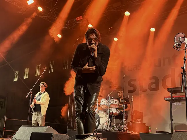 Frontmann Christian Stani sorgte mit seiner energiegeladenen Bühnenpräsenz für Stimmung beim Stadtfest.