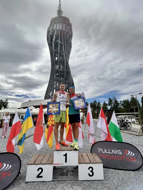 Ivan Vuletić und Tea Faber aus Kroatien siegten beim 9. KLC Pyramidenkogelturmlauf 2026. | Foto: Foto: KLC