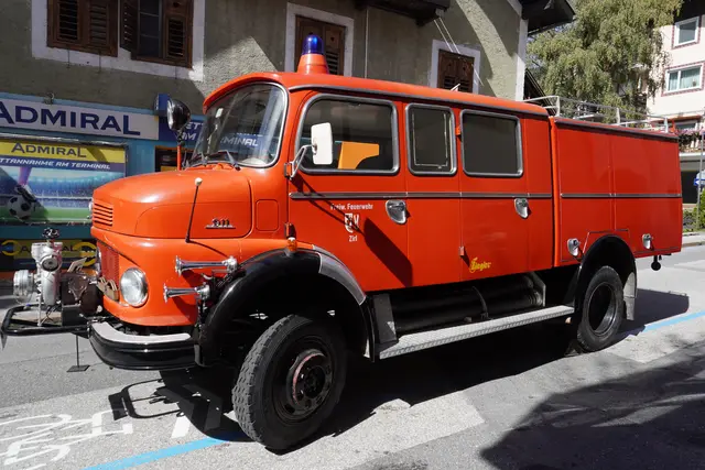 Feuerwehrgeschichte zum Anfassen: Entlang der Kirchstraße wurden historische Fahrzeuge und Gerätschaften präsentiert und teilweise auch bei Vorführungen in Aktion gezeigt. | Foto: Georg Larcher / MeinBezirk