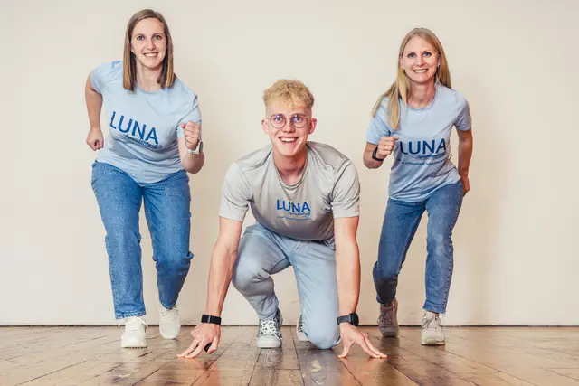Stefanie Mühlbauer, Lukas Zweimüller und Jasmin Vormair. | Foto: LUNA