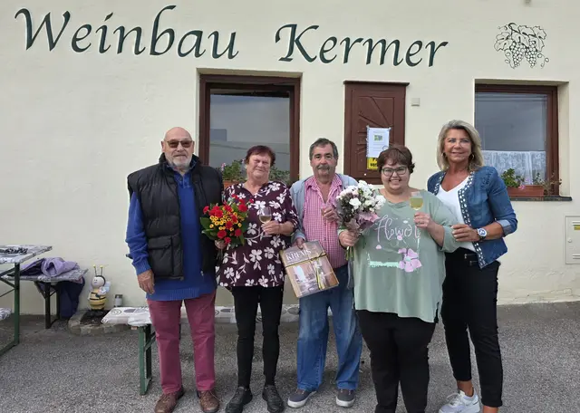 GR a.D. Alfred Friedl, Monika Kermer, Otmar Kermer, Tochter Sabrina Kermer, GRin Elfie Kreitner | Foto: Elfie Kreitner