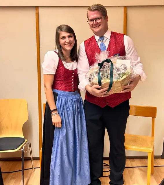 Lena Scheck mit Lukas Faulhammer | Foto: MV Jugendkapelle Großpetersdorf