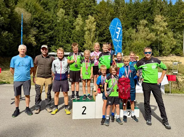 Die Höhnharter Nachwuchs-Biathleten nach dem Landescup. | Foto: ASVÖ SC Höhnhart