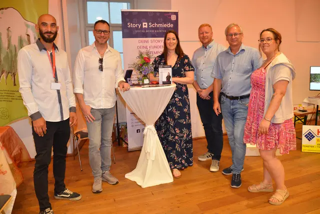 Die Delegation aus Böheimkirchen: Alexander Rath (Gartenkomposition Fettik), Franz Haubenwallner (SWV Böheimkirchen), Magdalena Kreimel (Story Schmiede), Markus Lindlbauer (Parkett Franz), Christian Kreuzeder (Vorsitzender SWV Böheimkirchen) und Iris Langmann. | Foto: SWV NÖ