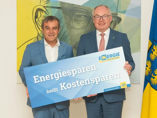 Anton Erber und Stephan Pernkopf helfen beim Energiesparen im Bezirk Scheibbs. | Foto: Volkspartei Niederösterreich