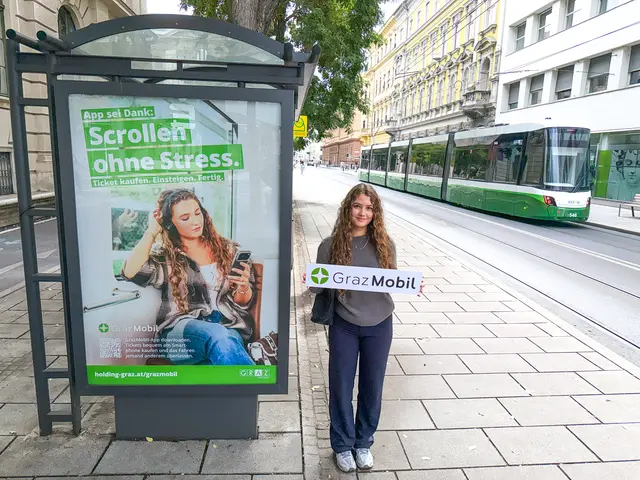 Die Vorteile der GrazMobil-App werden im September und Oktober im Rahmen einer Werbekampagne in unterschiedlichen Medien herausgestellt. | Foto: Holding Graz/Schrotter