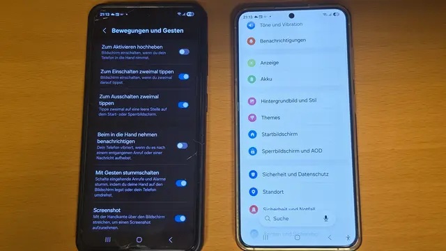 14.09.2026 die vielschichtigen Menus von Android