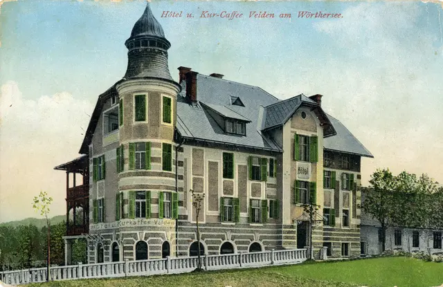 Das Hotel-Café Schranz. Heute befindet sich in diesem Gebäude das Gemeindeamt der Marktgemeinde. | Foto: Marktgemeinde Velden