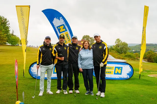 Olympia Bronzemedaillengewinner Jakob Dusek (Snowboard-Cross) erreicht mit seinem Team Raiffeisen NÖ-Wien den 3. Platz bei der Golf-Challenge in seinem Heimatclub Lengenfeld. | Foto: RedShift Media