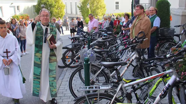 "Wir radeln in die Kirche": Gläubige im Bezirk Scheibbs sind jetzt dazu aufgerufen, mit dem Fahrrad zur Heiligen Messe zu fahren. | Foto: Wolfgang Zarl/Diözese St. Pölten
