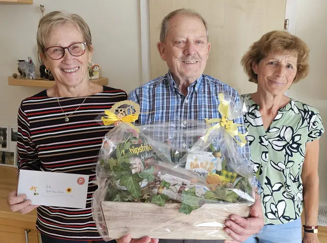 Inge Kapeller, Jubilar Josef Krenslehner und Herta Schraml | Foto: Pensionistenverband Vitis