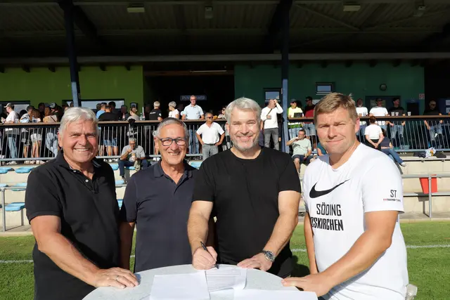 Die Vereinsführung des USV Söding-Mooskirchen mit Sponsor Stefan Wimmer | Foto: Cescutti