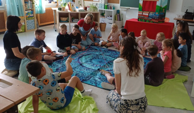 Die Kinder der 1.a-Klasse in der Volksschule Deutschlandsberg.