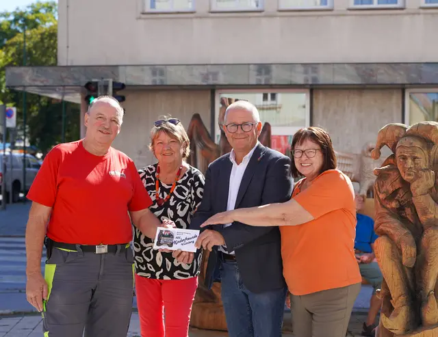 Spendenübergabe mit Günther Friedrich, Brigitte Holzer, Bernd Osprian und Christine Hemmer | Foto: J. Reicher/Stadtgemeinde Voitsberg