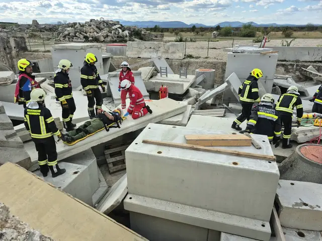Das ehemalige Tritolwerk bot die passende Kulisse für das realistische Erdbebenszenario. | Foto: BFKDO Lilienfeld, SID-Team West