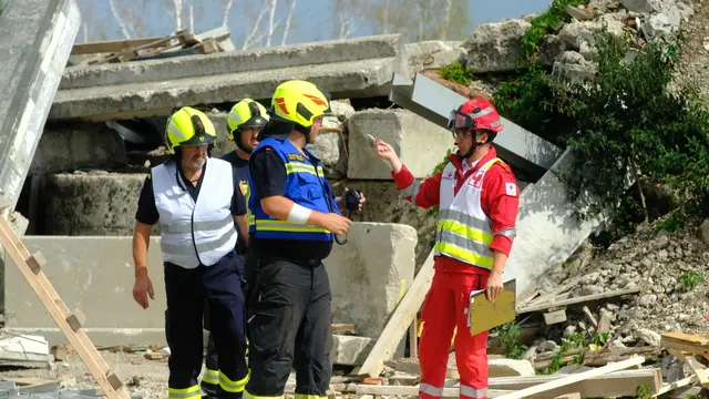 Auch Rettungshunde waren bei der groß angelegten Übung im Einsatz. | Foto: BFKDO Lilienfeld, SID-Team West