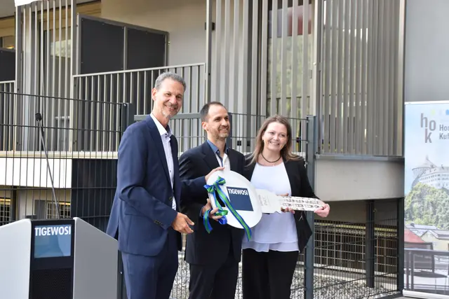 Tigewosi-Geschäftsführer Edgar Gmeiner, Heimleiter Mathias Ritter und Christin Runewitz (v.l.).  | Foto: Barbara Fluckinger
