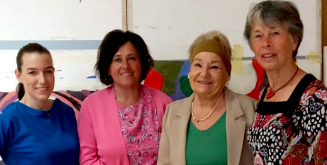 Die Feldkirchner Malbegleiterinnen: Bara Schnitzer, Elisabeth Rieger und Maria Kemperle. | Foto: KKMS