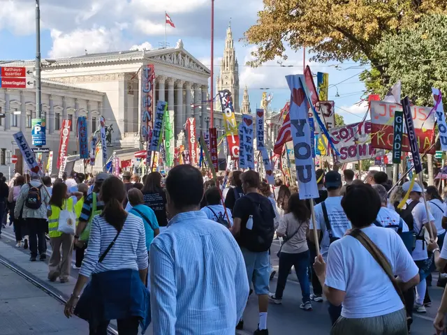 Der "Marsch für Jesus" in der Parlamentskurve am Ring. | Foto: Mathias Kautzky/MeinBezirk