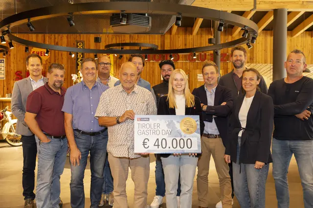 40.000,- Euro für Tiroler Familien als Zusammenspiel von vielen Beteiligten, allen voran den Gastro Partnern. | Foto: Geisler