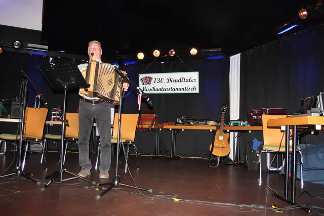 Willi Hartl beim spielen des Stammtischliedes in Kirchberg