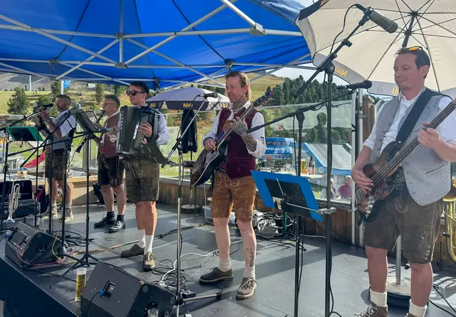 Die "Oberkrainer Harmonie" sorgten musikalisch für Stimmung. | Foto: Nauderer Bergbahnen