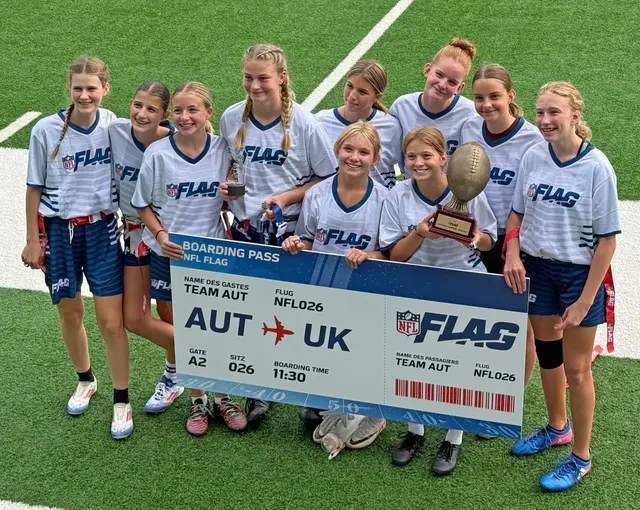 Die SMS Kufstein holte sich in Salzburg ohne Gegentreffer den österreichischen NFL-Flag-Girls-Titel. | Foto: SMS Kufstein