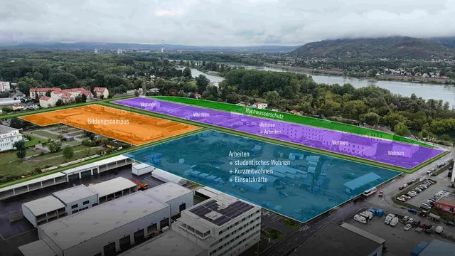 Die Stadt Klosterneuburg hat die Vision, auf dem Gelände der ehemaligen Magdeburg-Kaserne ein gemischt genutztes Viertel mit Fokus auf Bildung, Wohnen, Arbeit, Wirtschaft und Sicherheit zu realisieren. | Foto: Stadtgemeinde Klosterneuburg / Zibuschka