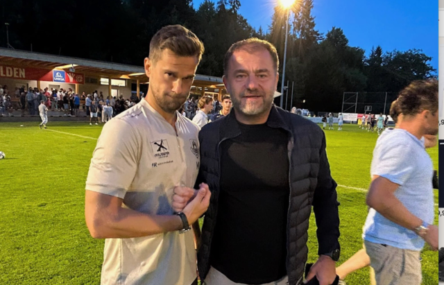 Ringen um die Regionalliga-Spitze: Veldens Trainer Marcel Kuster und Klagenfurt-Boss Zeljko Karajica. | Foto: Markus Krücken