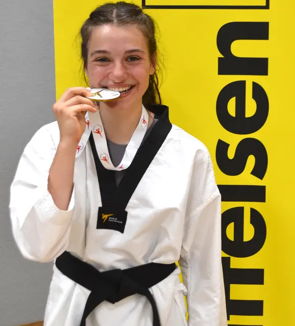 Raya Haase kämpfe sich zur Goldmedaille, | Foto: TKD Fieberbrunn